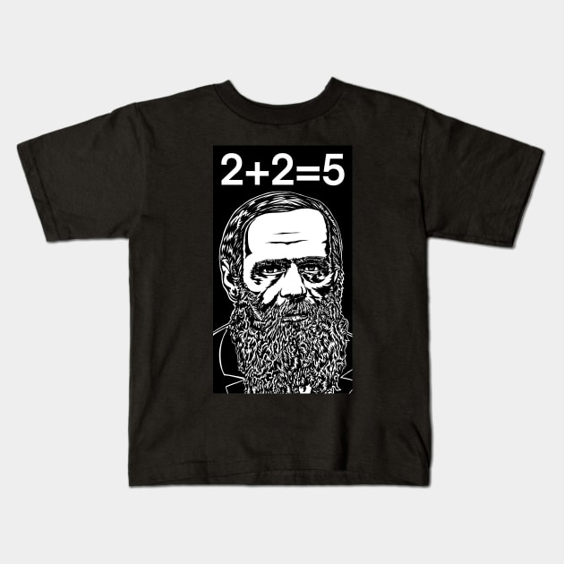 FYODOR DOSTOYEVSKY quote .1 - ink portrait Kids T-Shirt by lautir